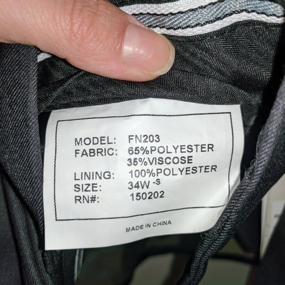 Men's Black Classic Fit Fashion Suit (2-Piece) 38L - Picture 3 of 7